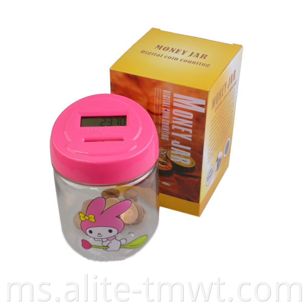 Bank Digital Coin Coin Bank Jar Box Penjimatan Wang Besar dengan Paparan LCD